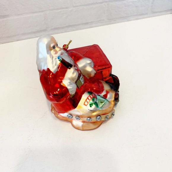 Coca Cola Glass Santa Christmas Ornament 1941 THIRST ASKS FOR NOTHING MORE 2001 - Picture 7 of 8